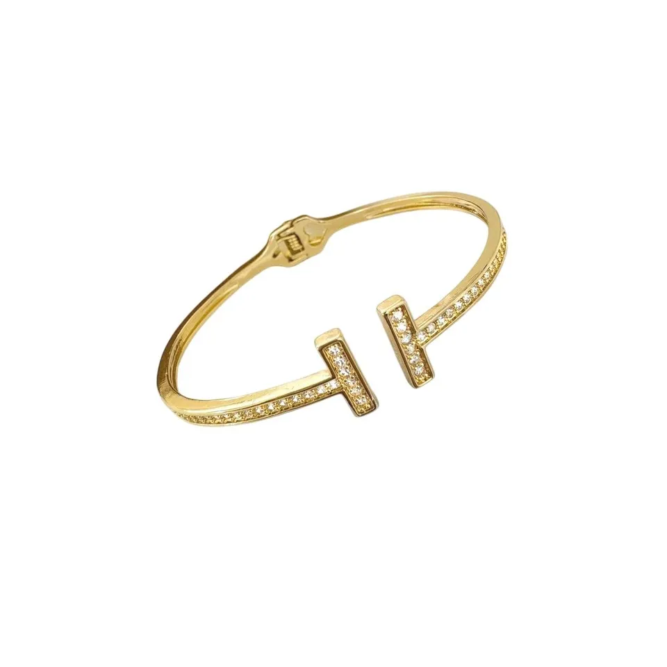 Rafini T-Band brățară placată aur 18K reglabilă
