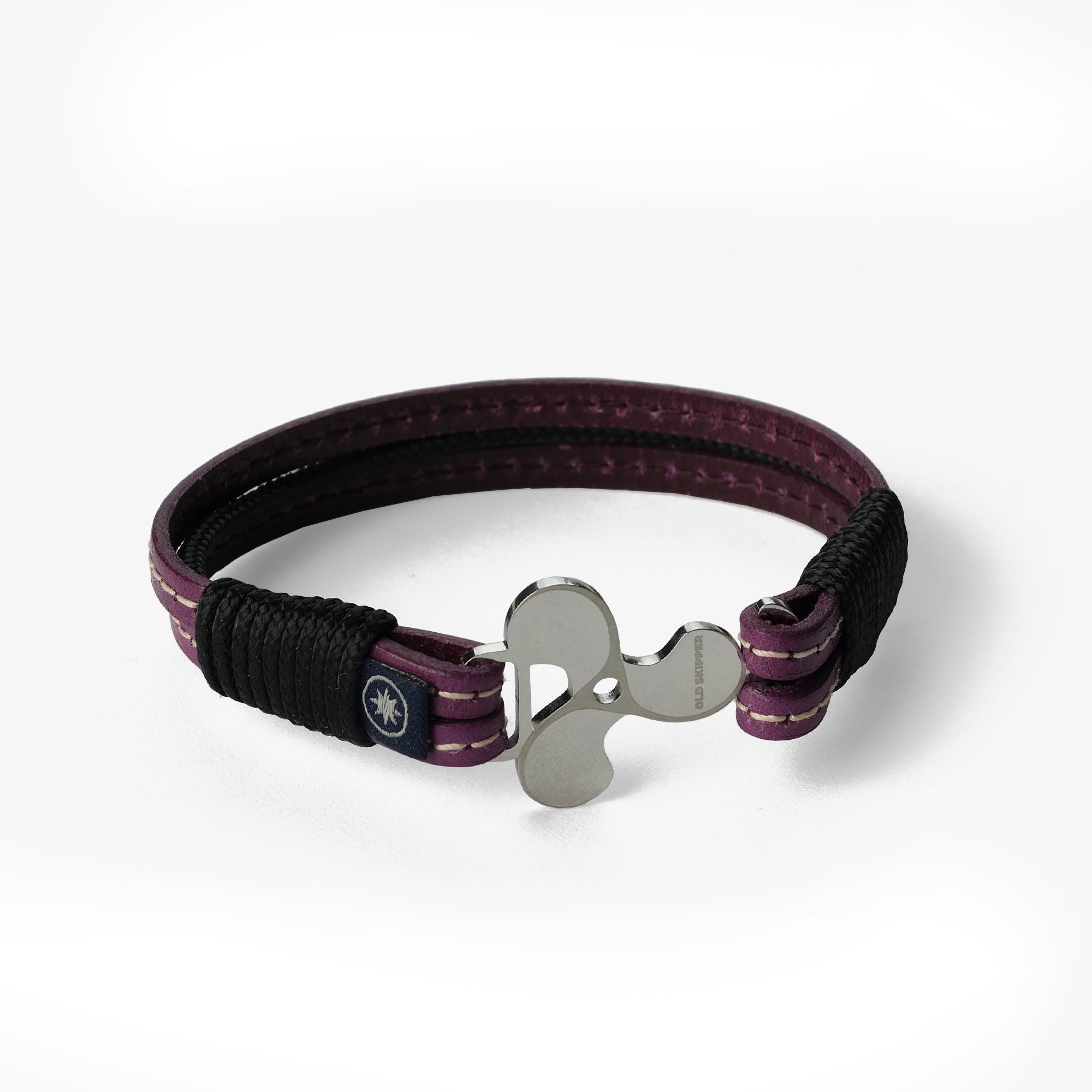 Old Skipper Plum Dream bratara piele mov cal