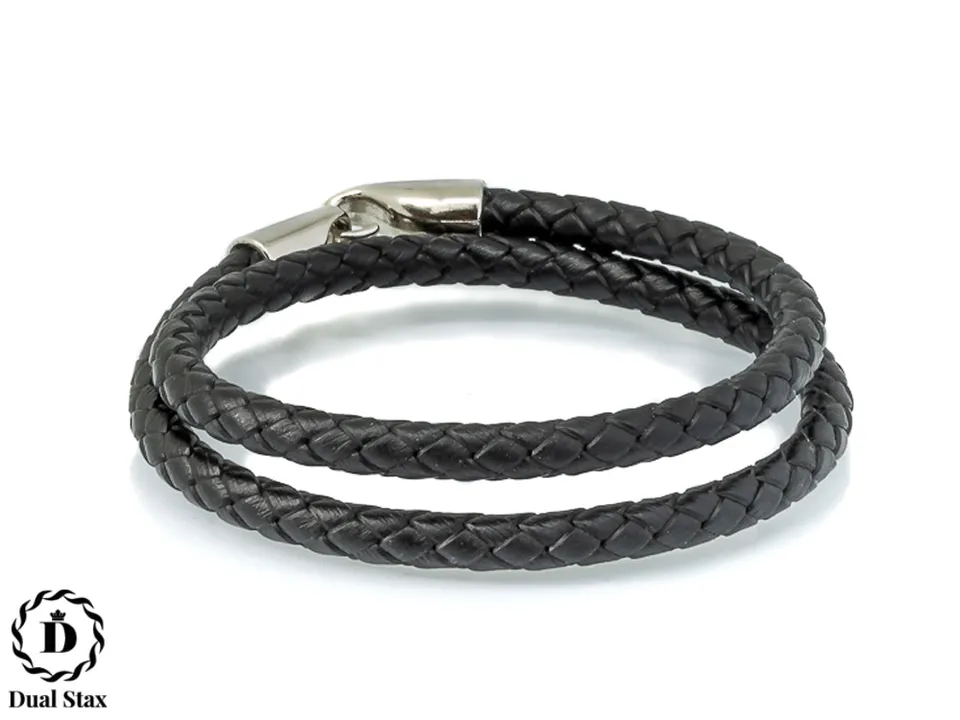 dualstax No.4 brățară piele bărbați 5mm piele naturală