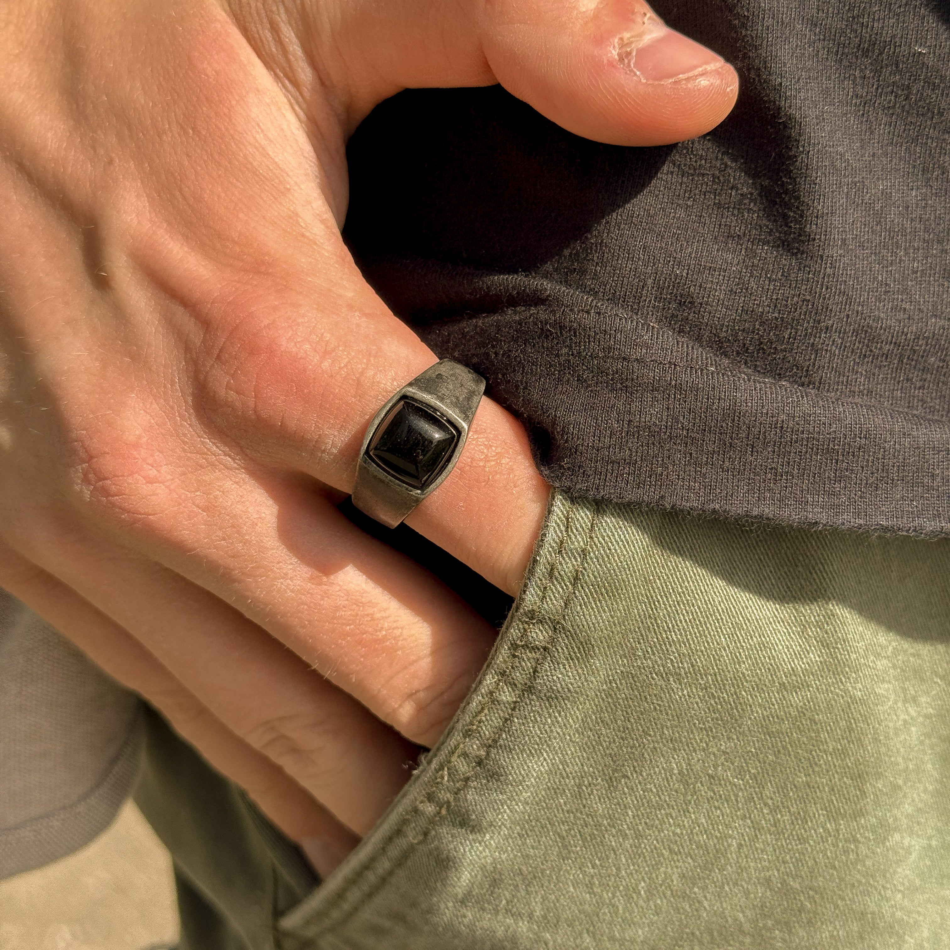 Frank 1967 Bold Vintage Statement Ring inel gri 60