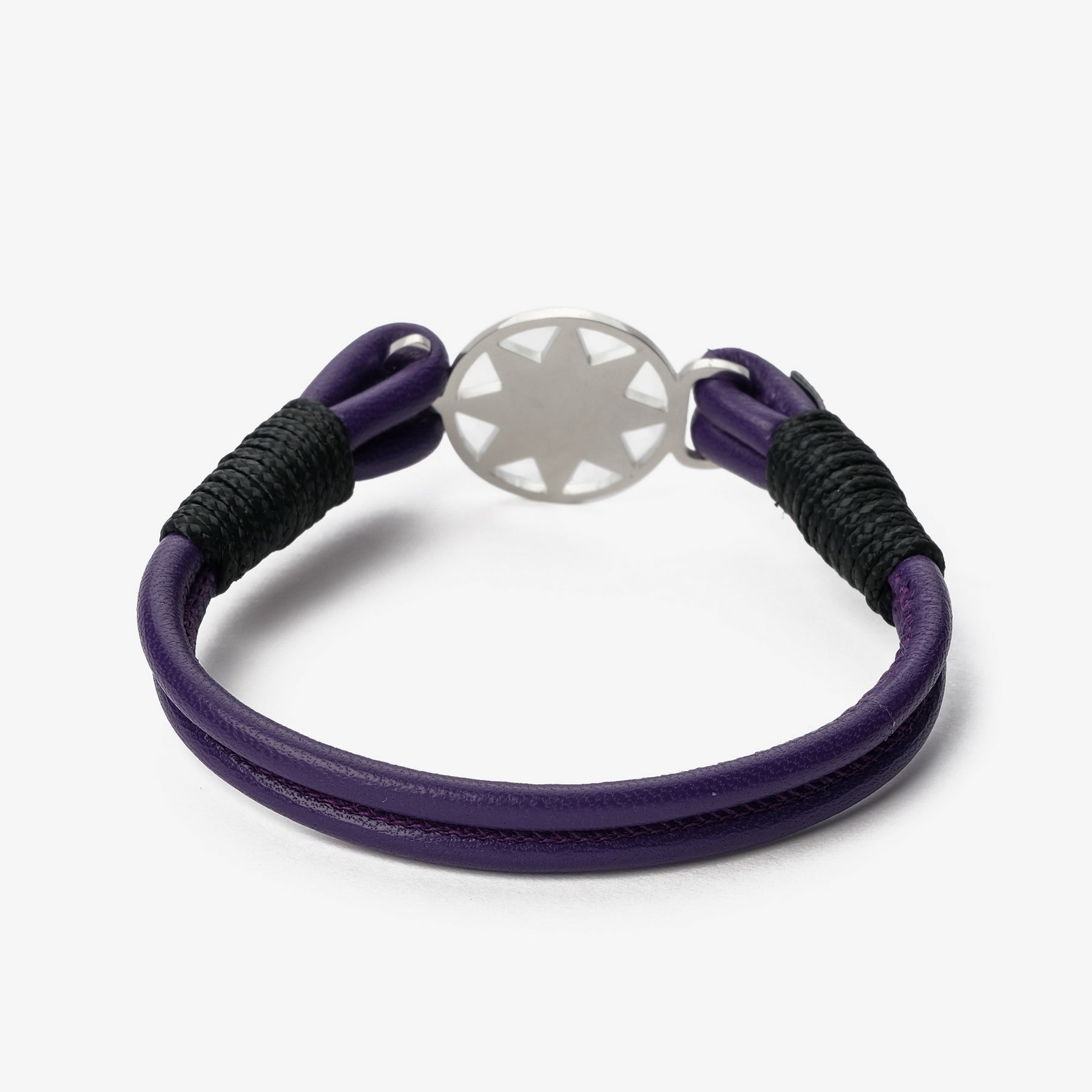 Old Skipper Royal Amethyst brățară piele mov-negru