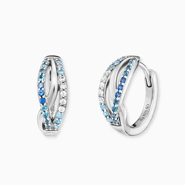 Engelsrufer Infinity cercei creole argint zirconia multicolor