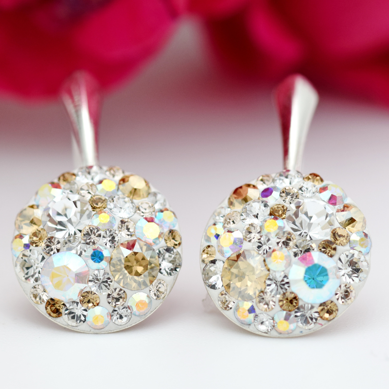 Margeluta.dincristal Chaton Regal Golden set bijuterii argint 925 albastru