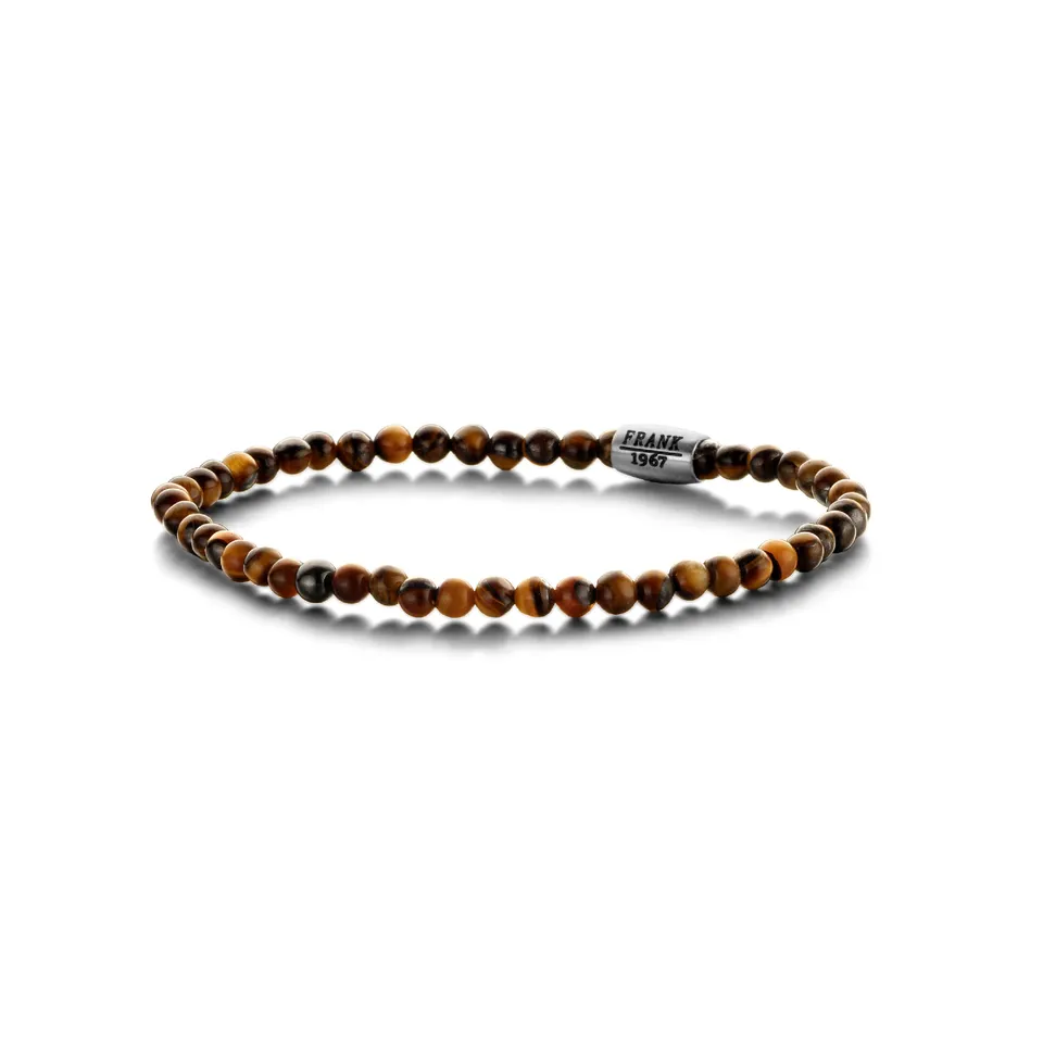 Frank 1967 Natural Stone Bead bratara ochi de tigru