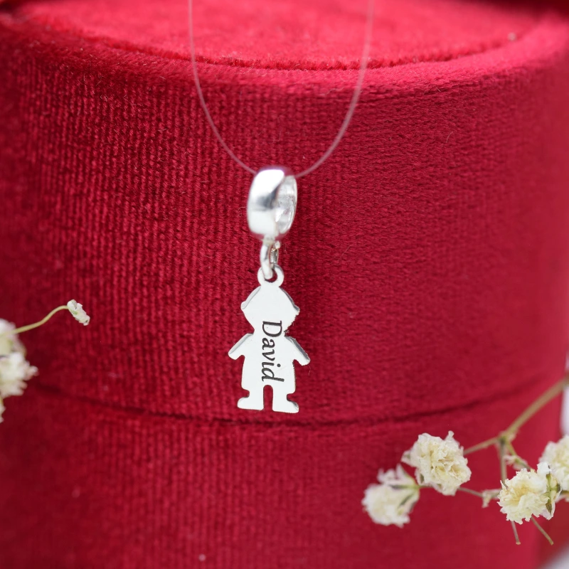 Margeluta.dincristal Charm Fetita pandantiv argint 925 personalizat