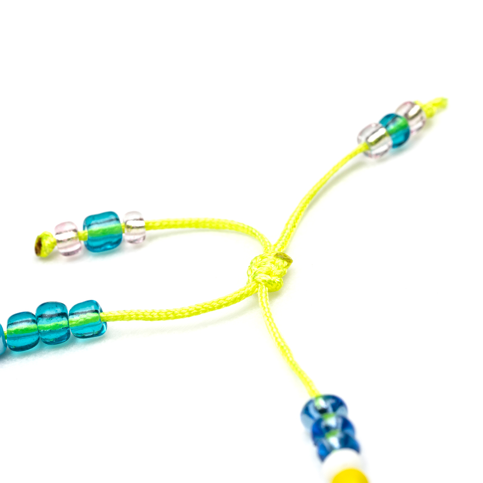 CrisFeather Elys bratara glezna multicolora ciucure galben