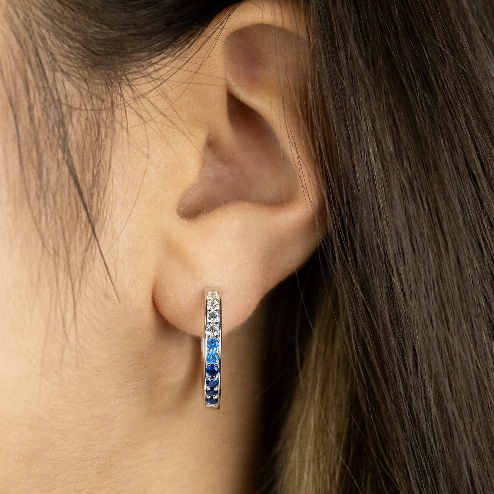 Engelsrufer Ocean cercei rotunzi argint zirconia 13 mm