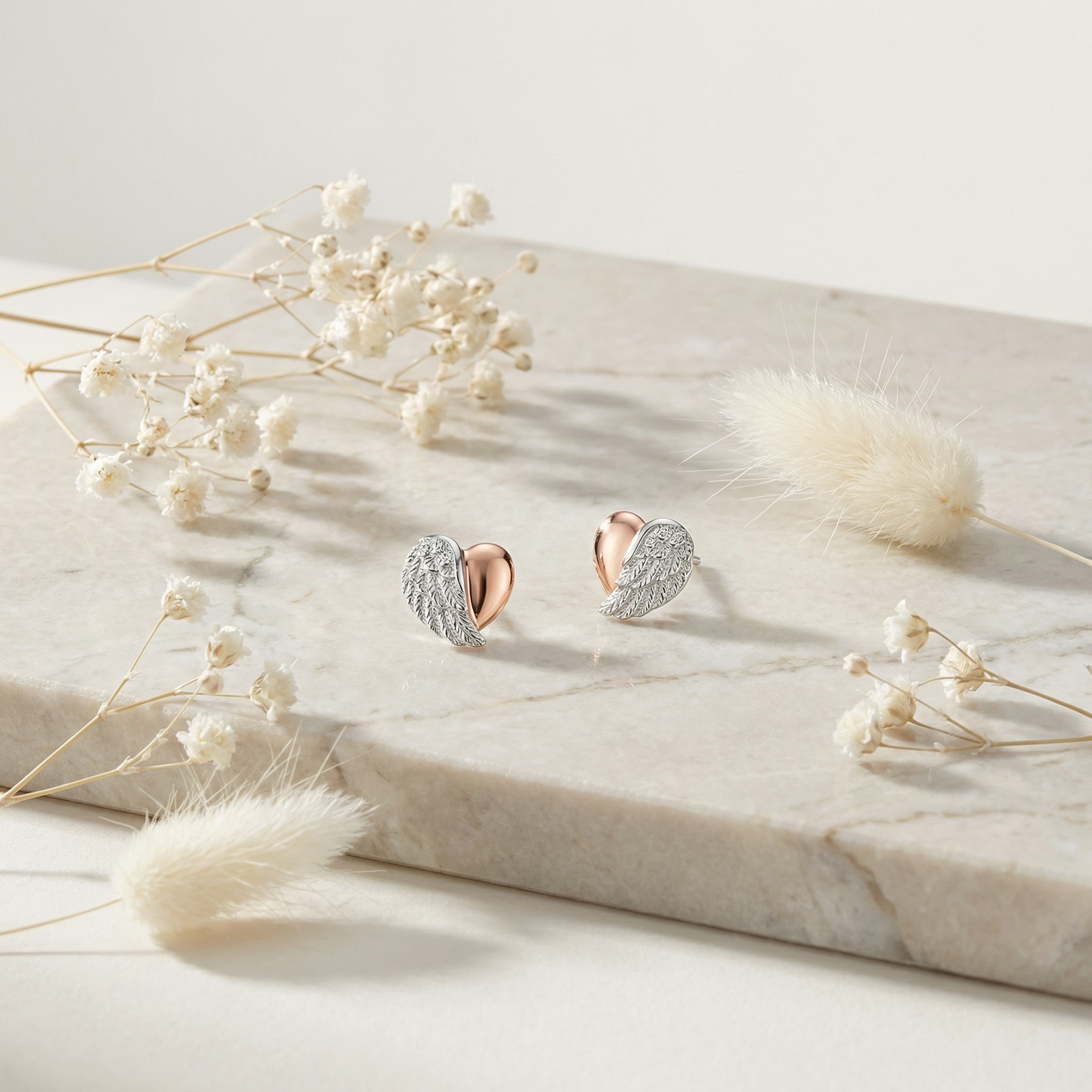 Engelsrufer Herzflug cercei argint bicolor zirconia