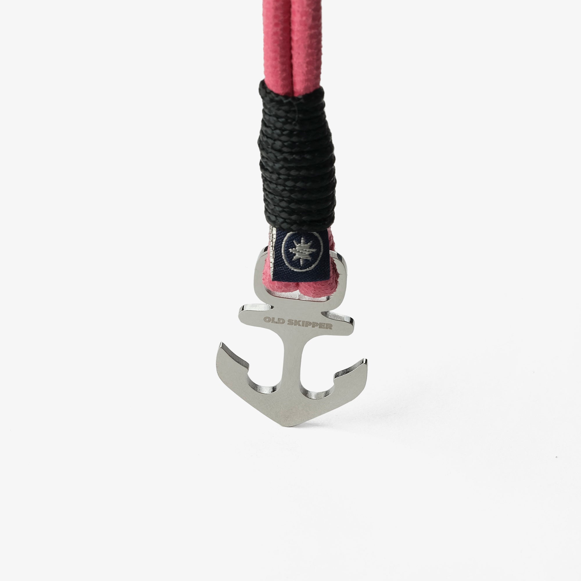 Old Skipper Pink Horizon Anchor bratara piele roz