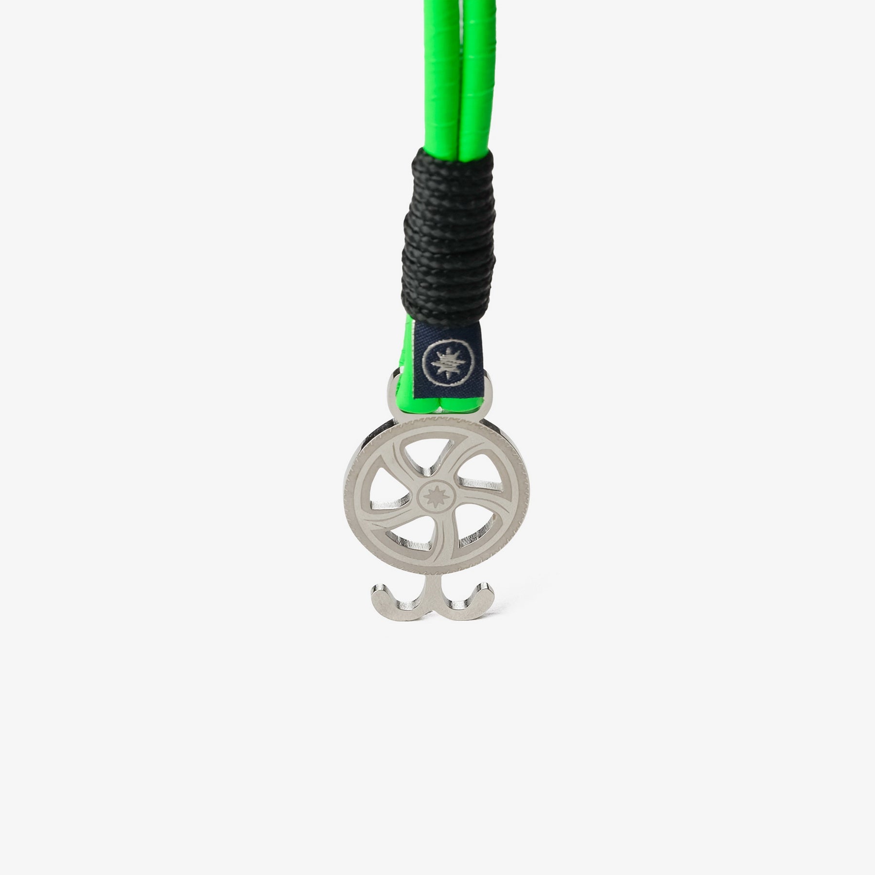 Old Skipper Neon Wave brățară piele Nappa verde neon
