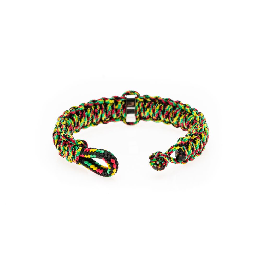 CrisFeather Rasta Knot brățară paracord negru