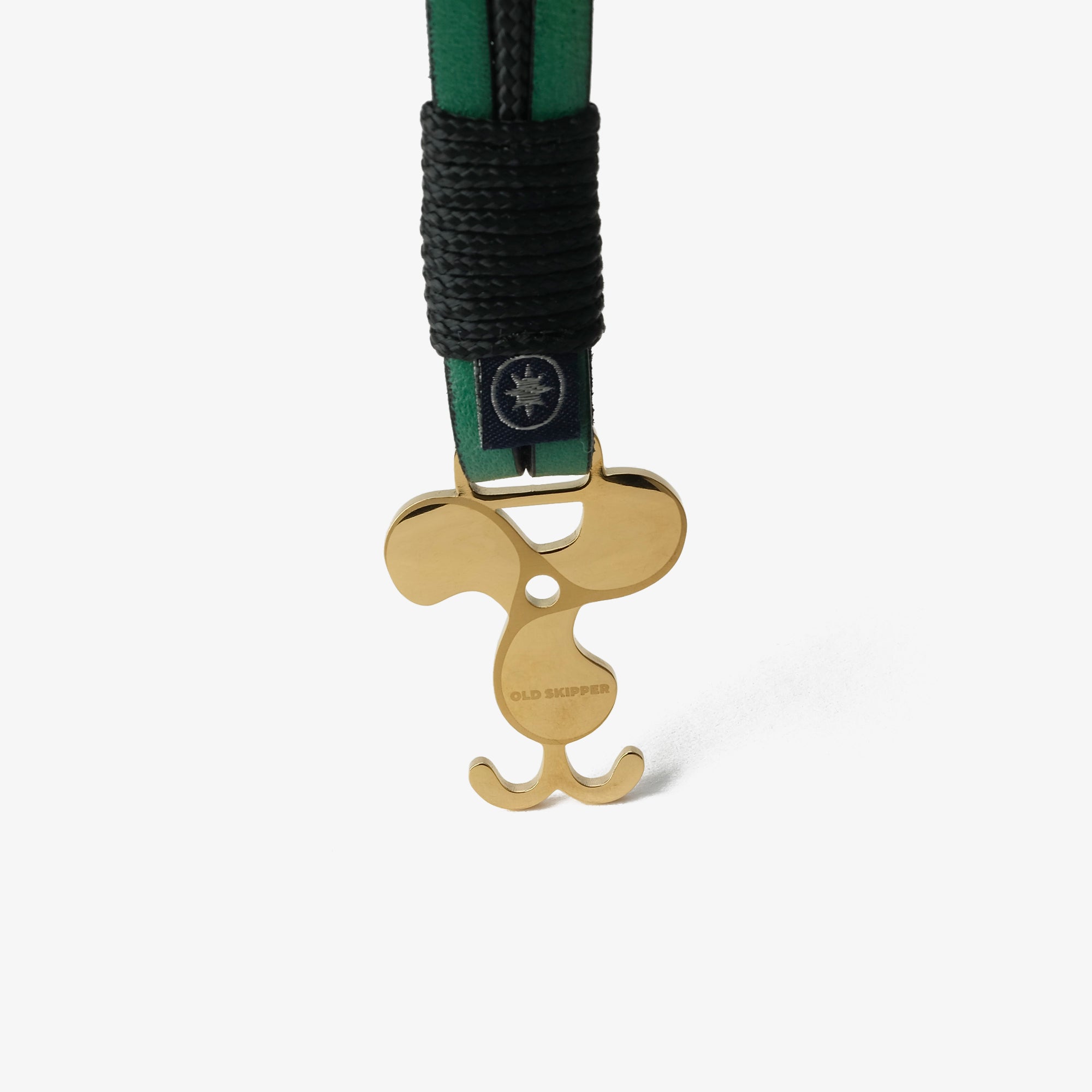 Bratara piele Old Skipper Emerald Seascape verde elice