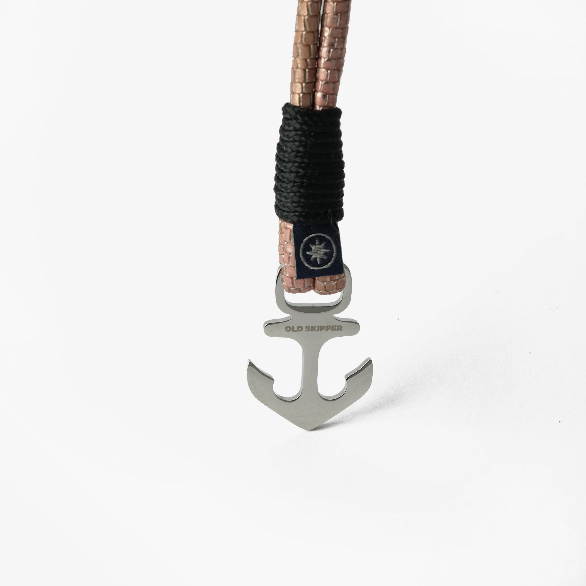 Old Skipper Oceanic brățară nappa ancoră neagră 18 cm