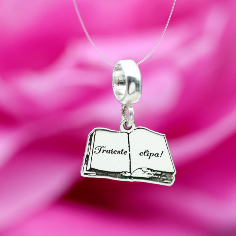 Margeluta.dincristal Charm Carte Book charm argint 925 personalizat