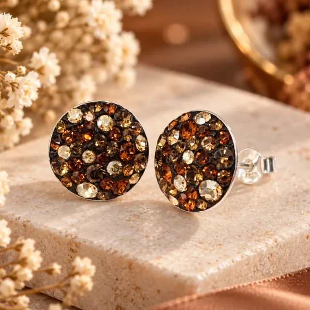 Margeluta.dincristal Big Chaton Ball Autumn cercei argint 925