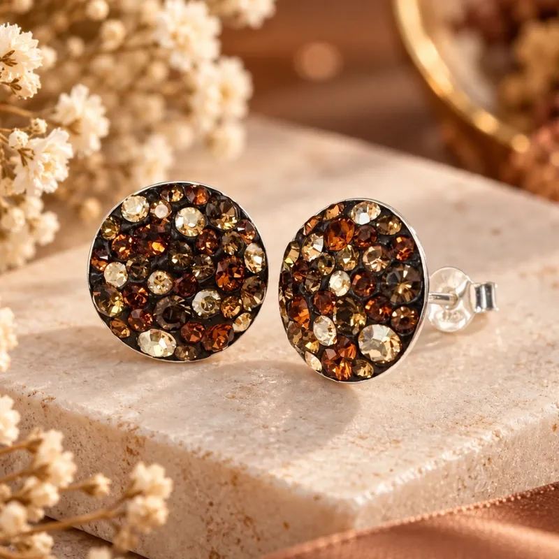 Margeluta.dincristal Big Chaton Ball Autumn cercei argint 925