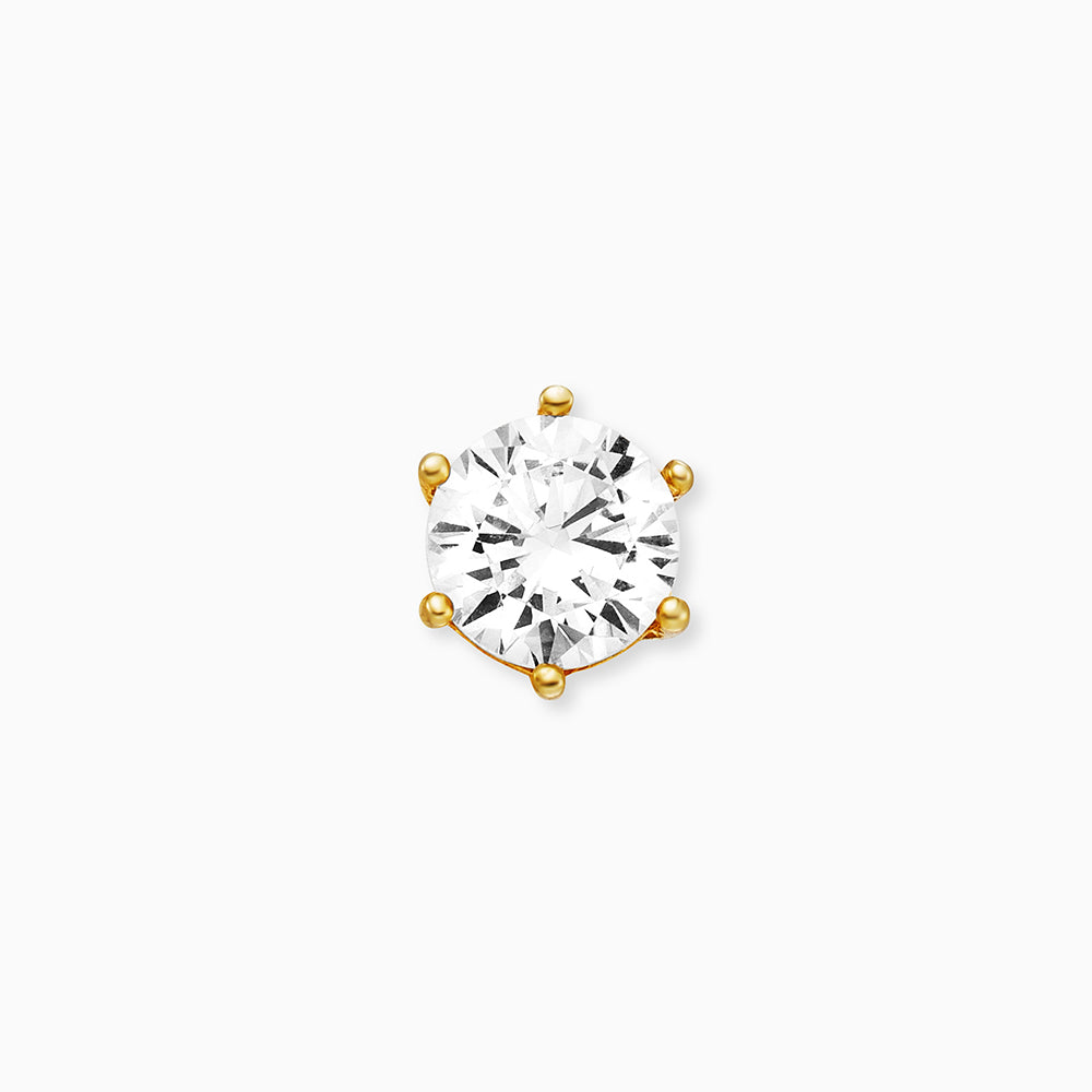 Engelsrufer Shiny Gold cercei argint aurii 5 mm zirconia