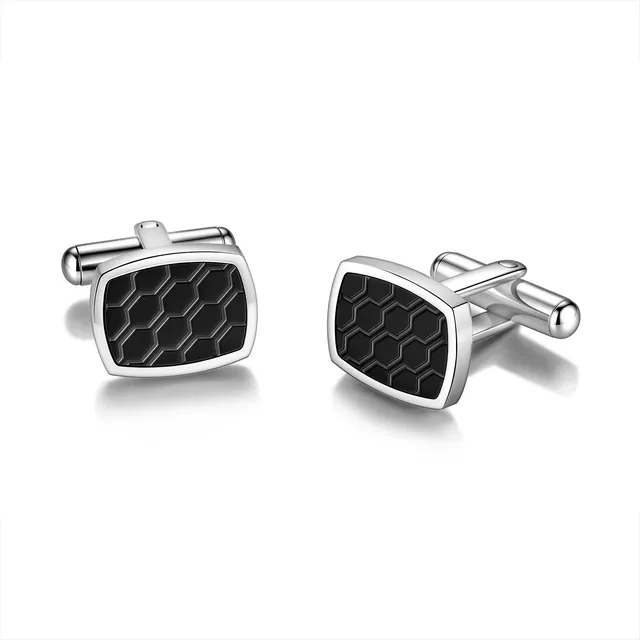 Frank 1967 Black Pattern butoni oțel model geometric