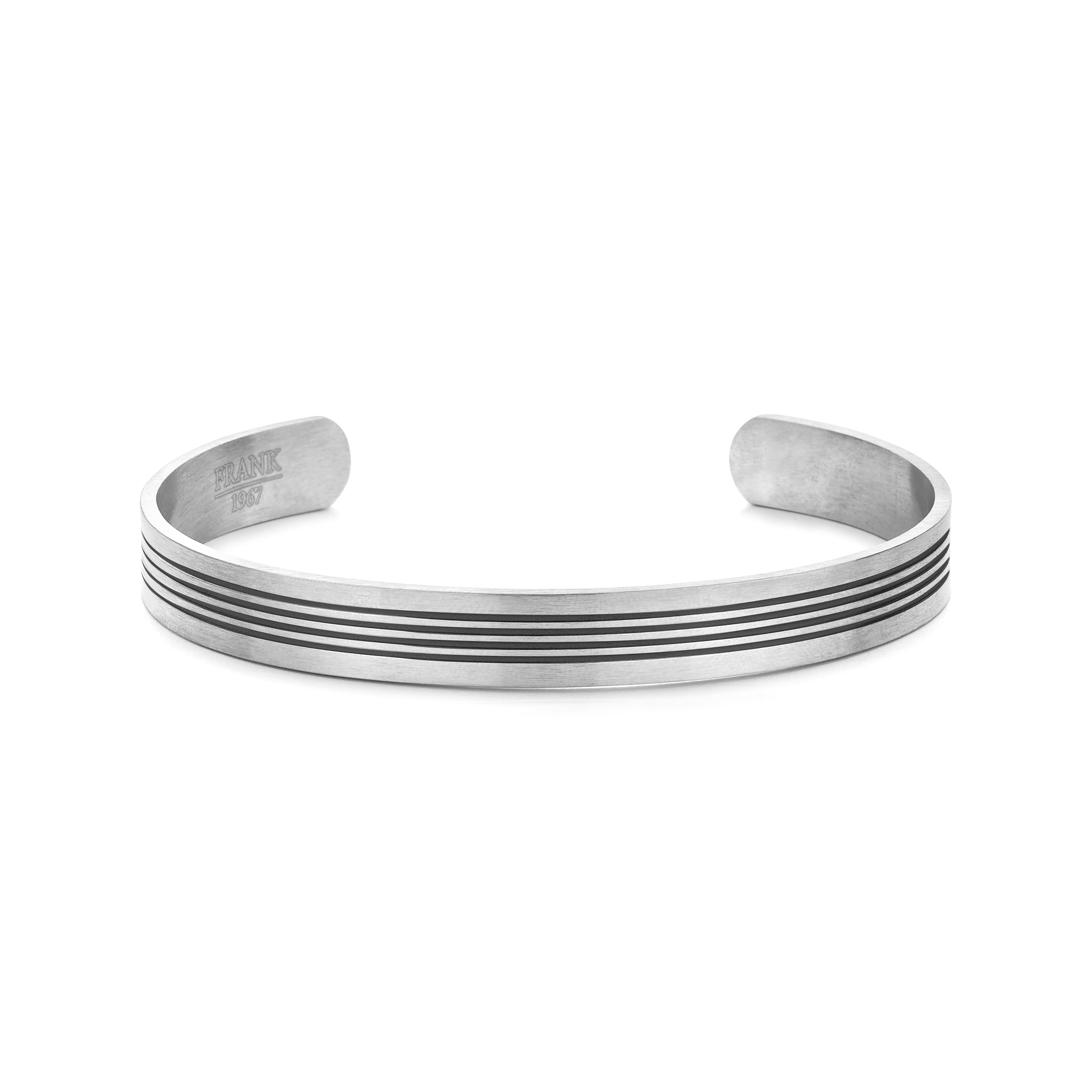 Frank 1967 Bangle Grooved Design brățară silver oțel