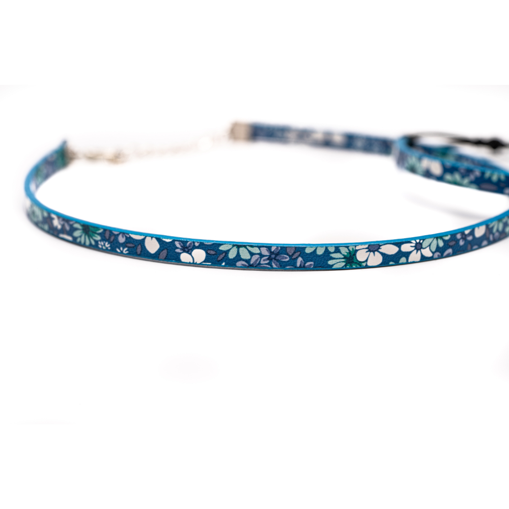 CrisFeather Blue Illy set choker brățară floral bleu