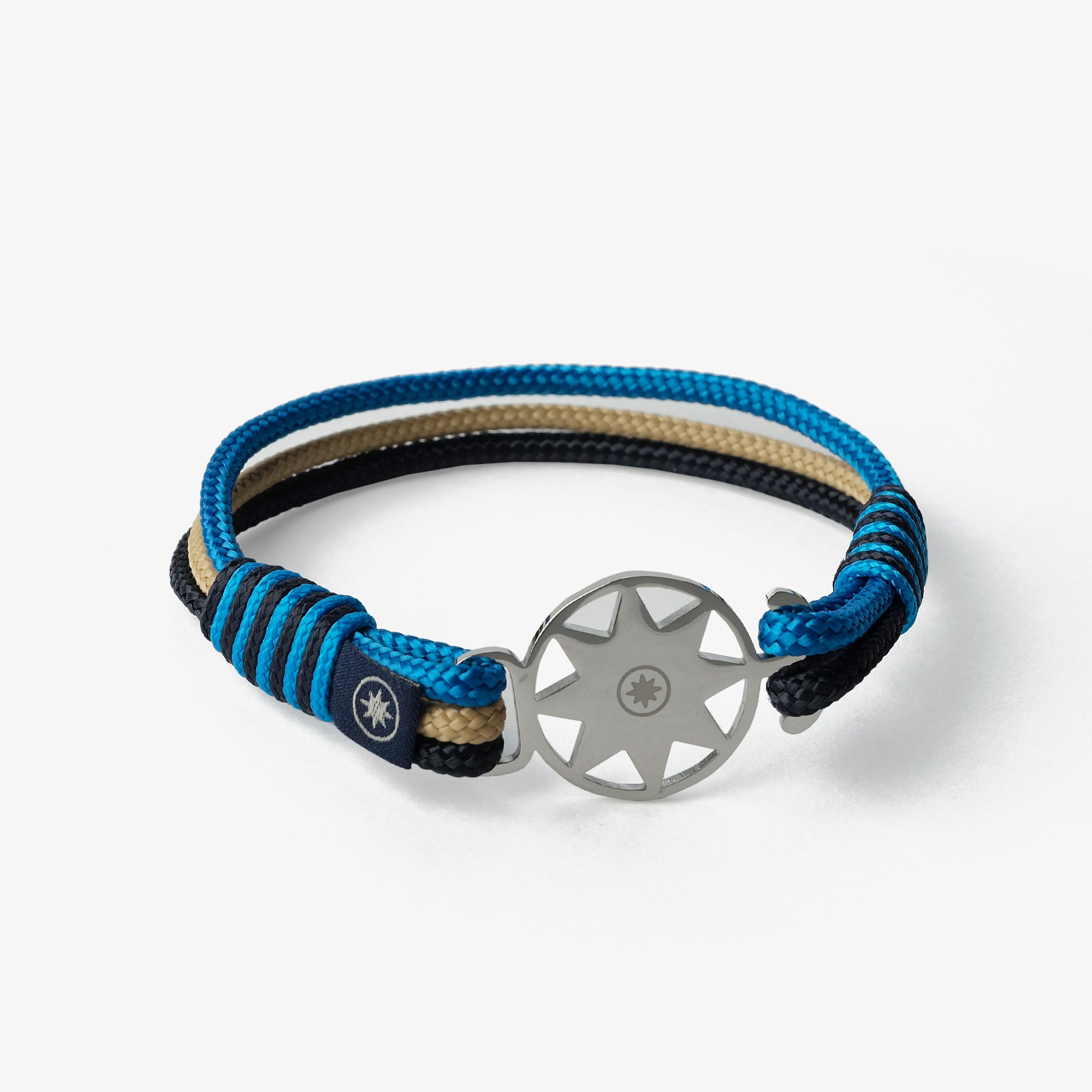 Bratara Old Skipper True North North Star bej-bleu