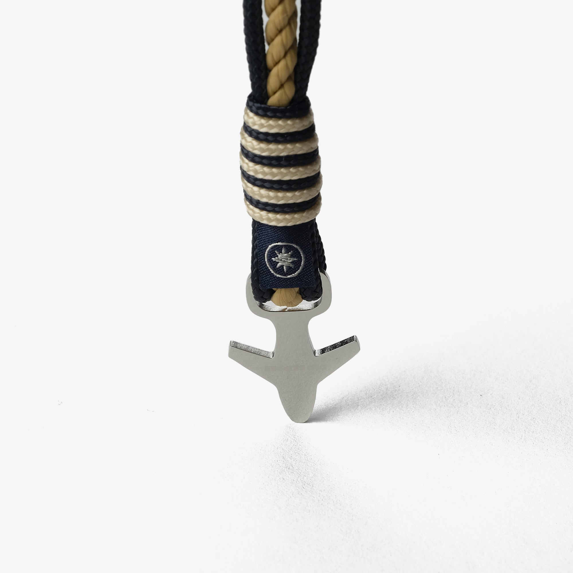Old Skipper Nautical Rope Sailor Navy bratara bleumarin-bej