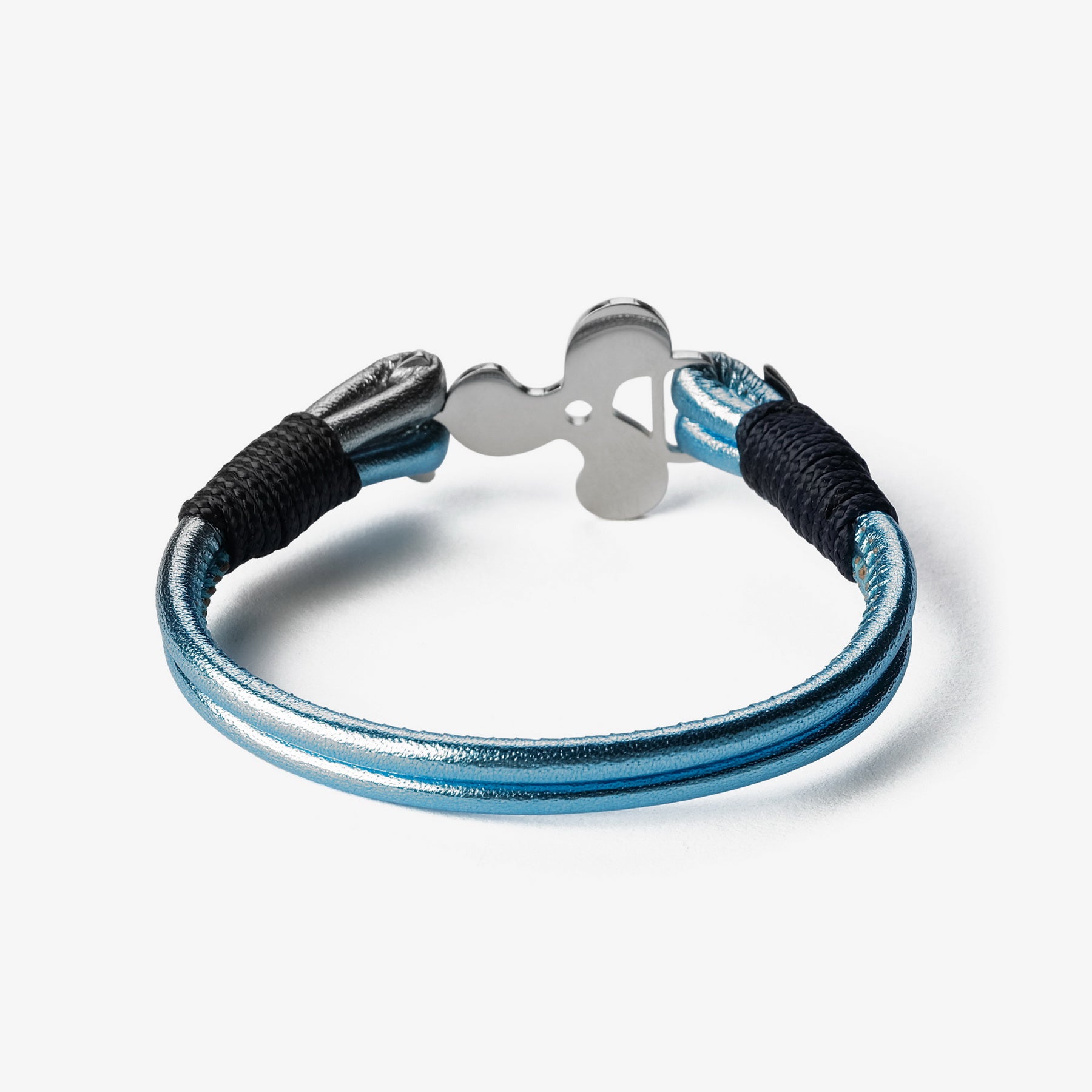 Old Skipper Breeze Propeller bratara piele bleu metalizat