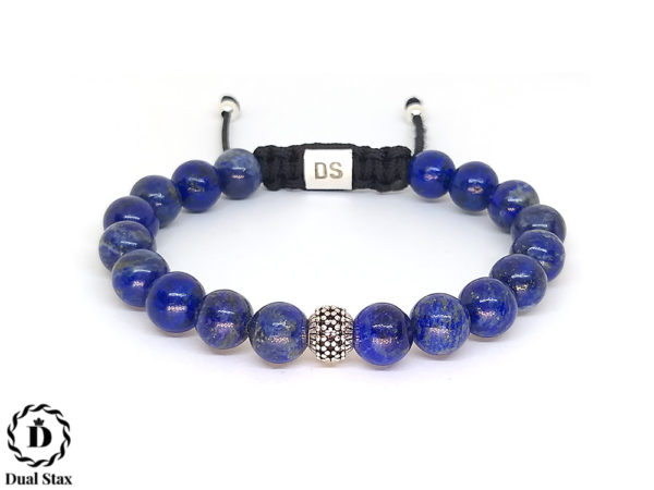 Dualstax Lapis Lazuli brățară lapis 8mm reglabilă