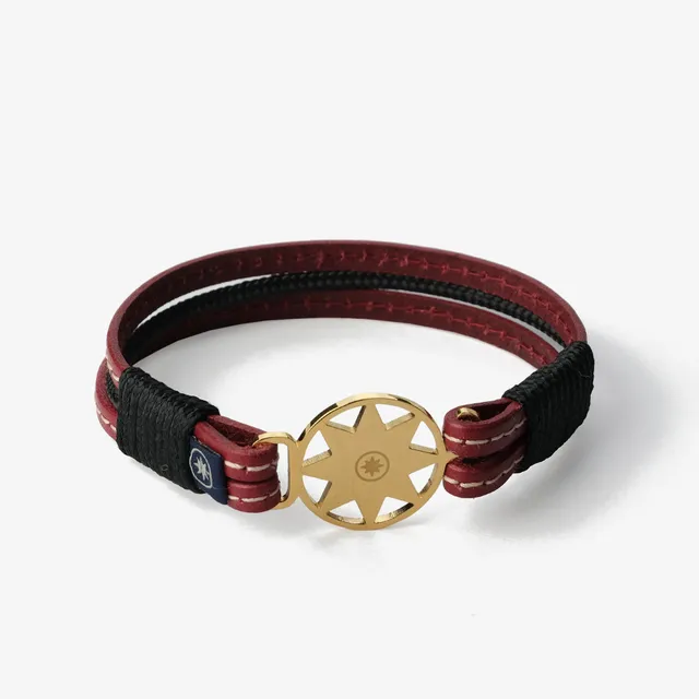 Old Skipper Crimson Vine brățară piele vișinie