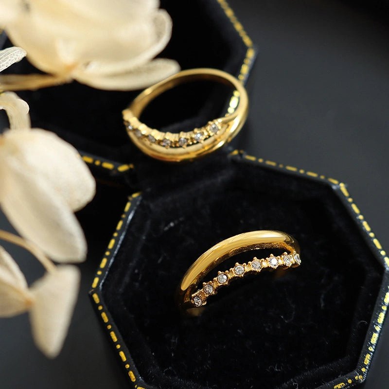 Rafini Golden Horizon inel aur 18K marimi 7-8 lat