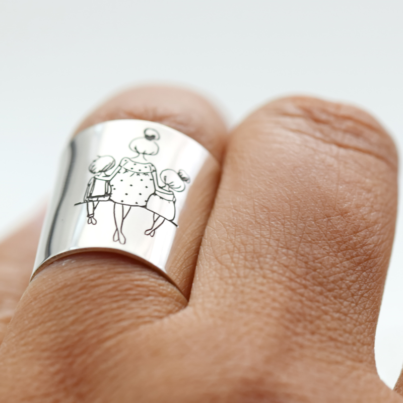 Mărgeluța din Cristal Legătura Eternă inel argint 925 reglabil