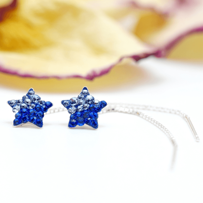 Margeluta.dincristal Stelute set cercei lantisor argint cristale