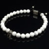 Dualstax White Spartan brățară howlit 6mm argint