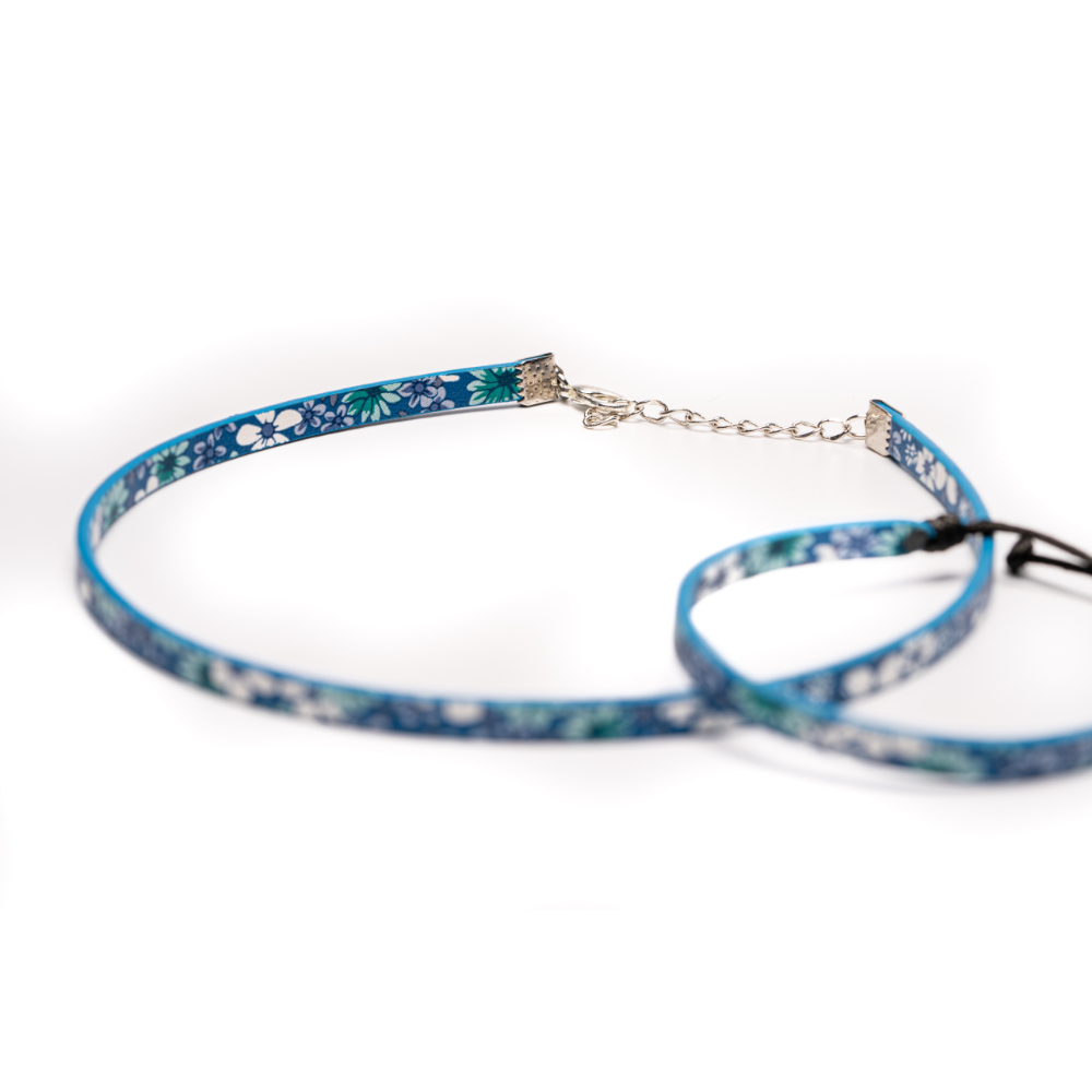 CrisFeather Blue Illy set choker brățară floral bleu