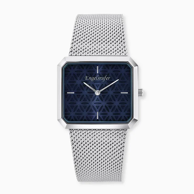 Engelsrufer Lebensblume ceas dama albastru mesh