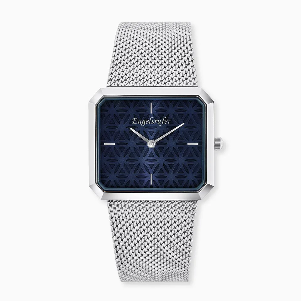 Engelsrufer Lebensblume ceas dama albastru mesh