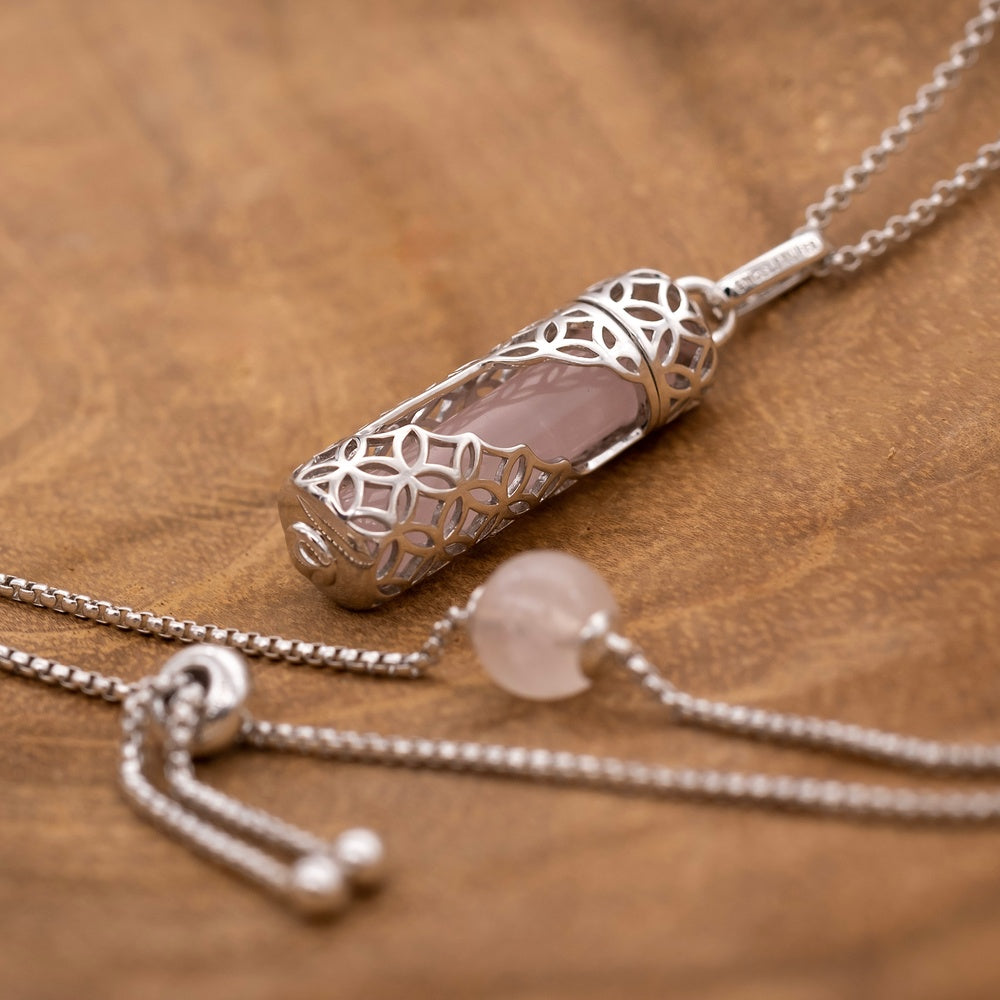 Engelsrufer Powerful Stone colier argint cuart roz M