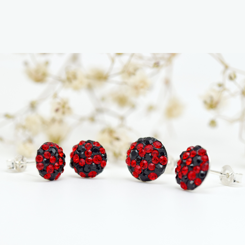 Margeluta.dincristal Chaton Ball set cercei mama-fiica argint 925