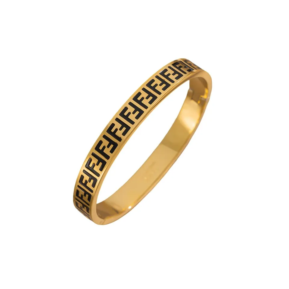 Rafini Black Icon brățară aur 18K ajustabilă