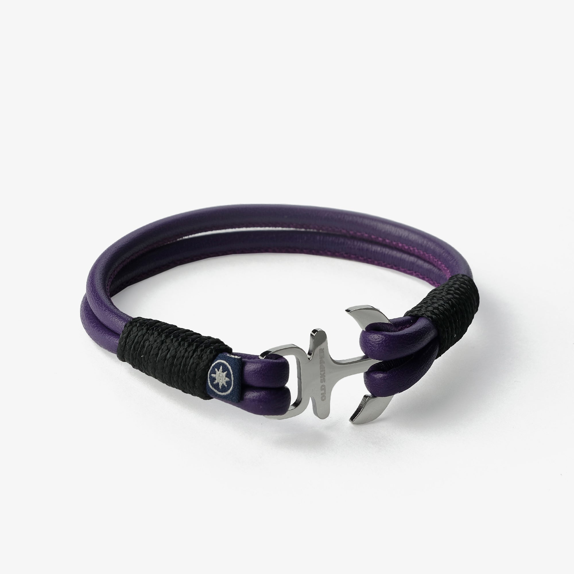 Old Skipper Royal Amethyst brățară piele mov-negru