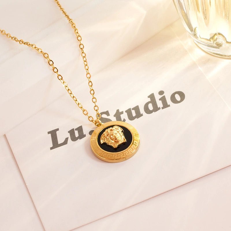 Rafini Imperial Medusa lanțișor reglabil placat aur 18K