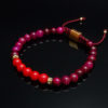 Dualstax Coral Aur bratara coral rosu ochi tigru 6mm