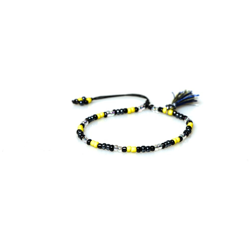 CrisFeather Ammy bratara glezna galben-negru-gri