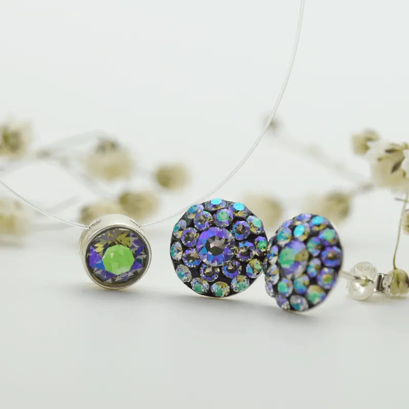 Margeluta.dincristal Paradise Shine set cercei lănțișor argint 925