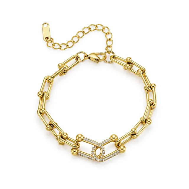 Rafini Milano Gold brățară aurie reglabilă