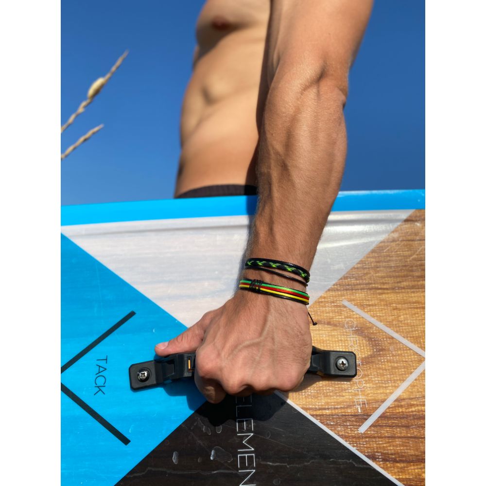 CrisFeather Magnum Green bratara piele rasta
