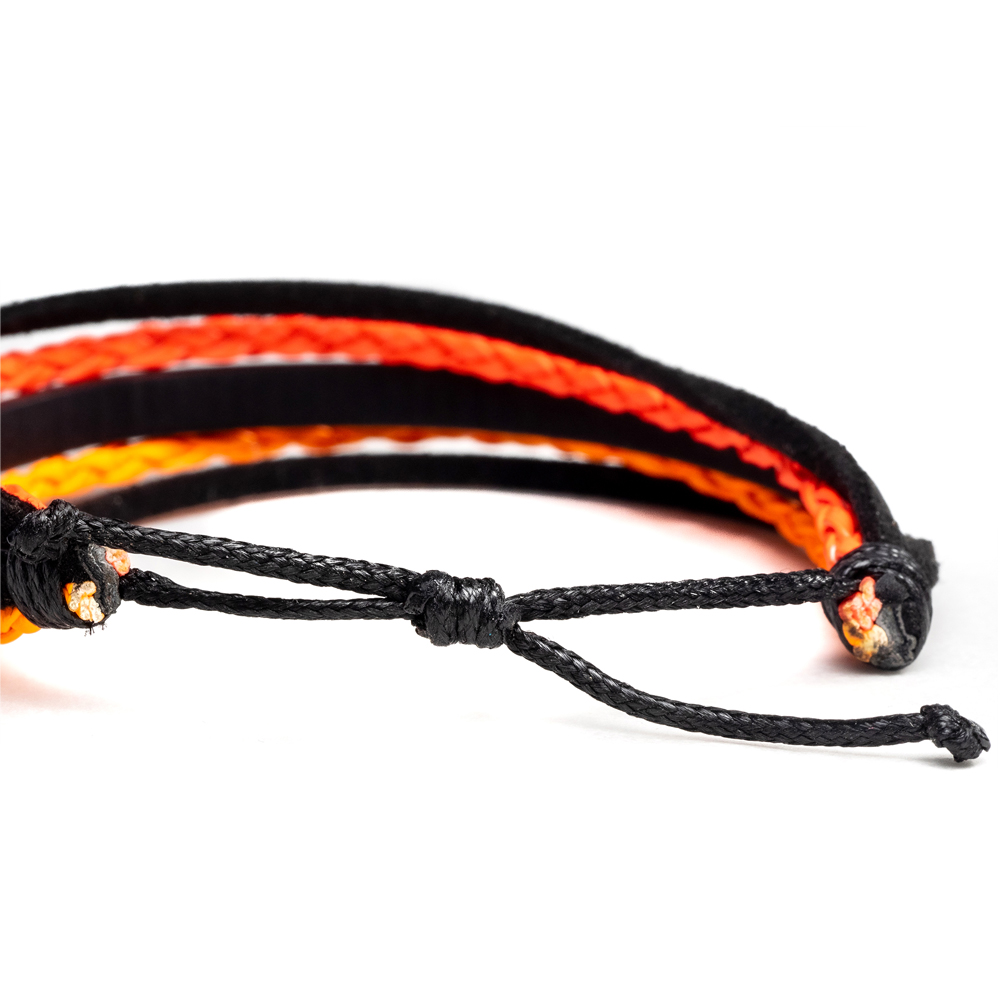 CrisFeather Virgil bratara piele unisex negru-corai reglabila