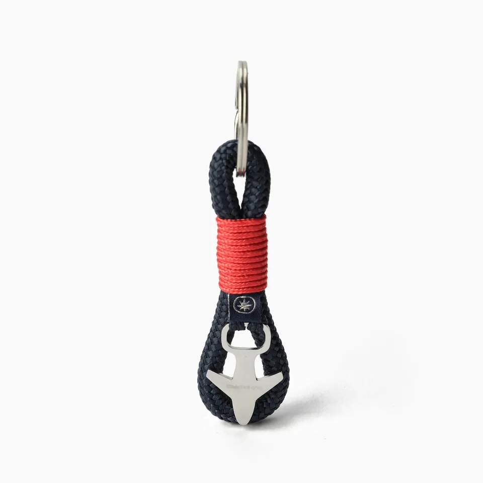Old Skipper Red Knot breloc snur bleumarin-rosu