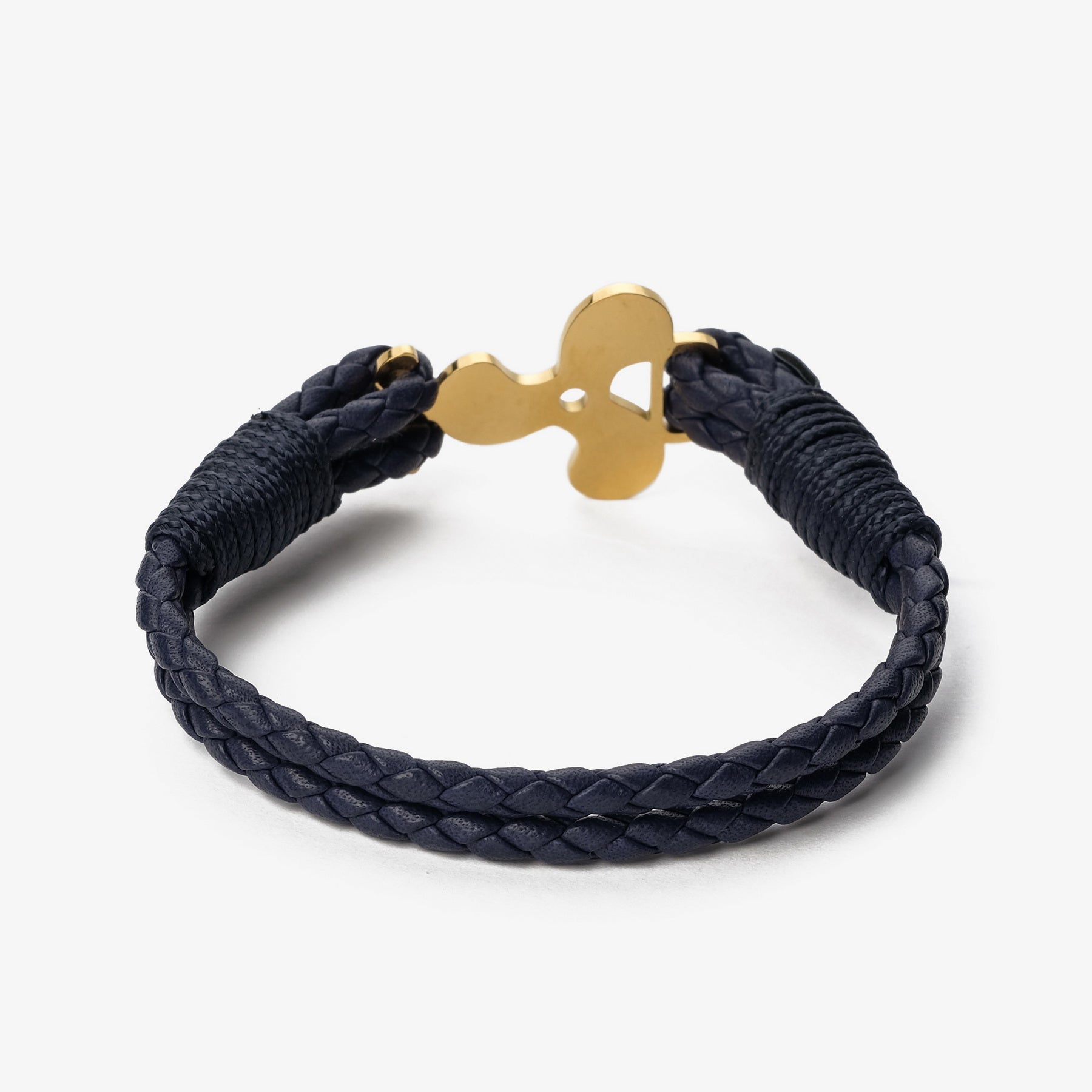 Old Skipper Sea Braided brățară piele nappa bleumarin