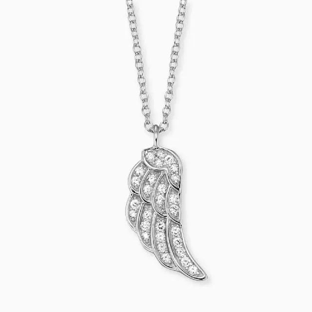 Engelsrufer Aripa colier argint zirconia argintiu